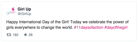 GirlUp Tweet for Digital Campaign